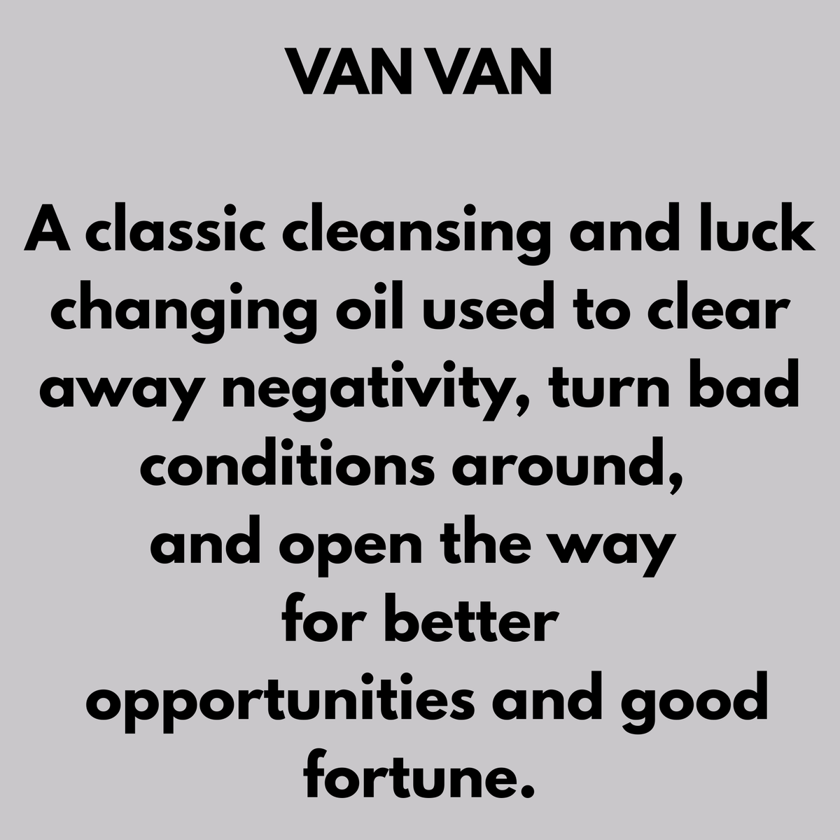 Van Van Oil
