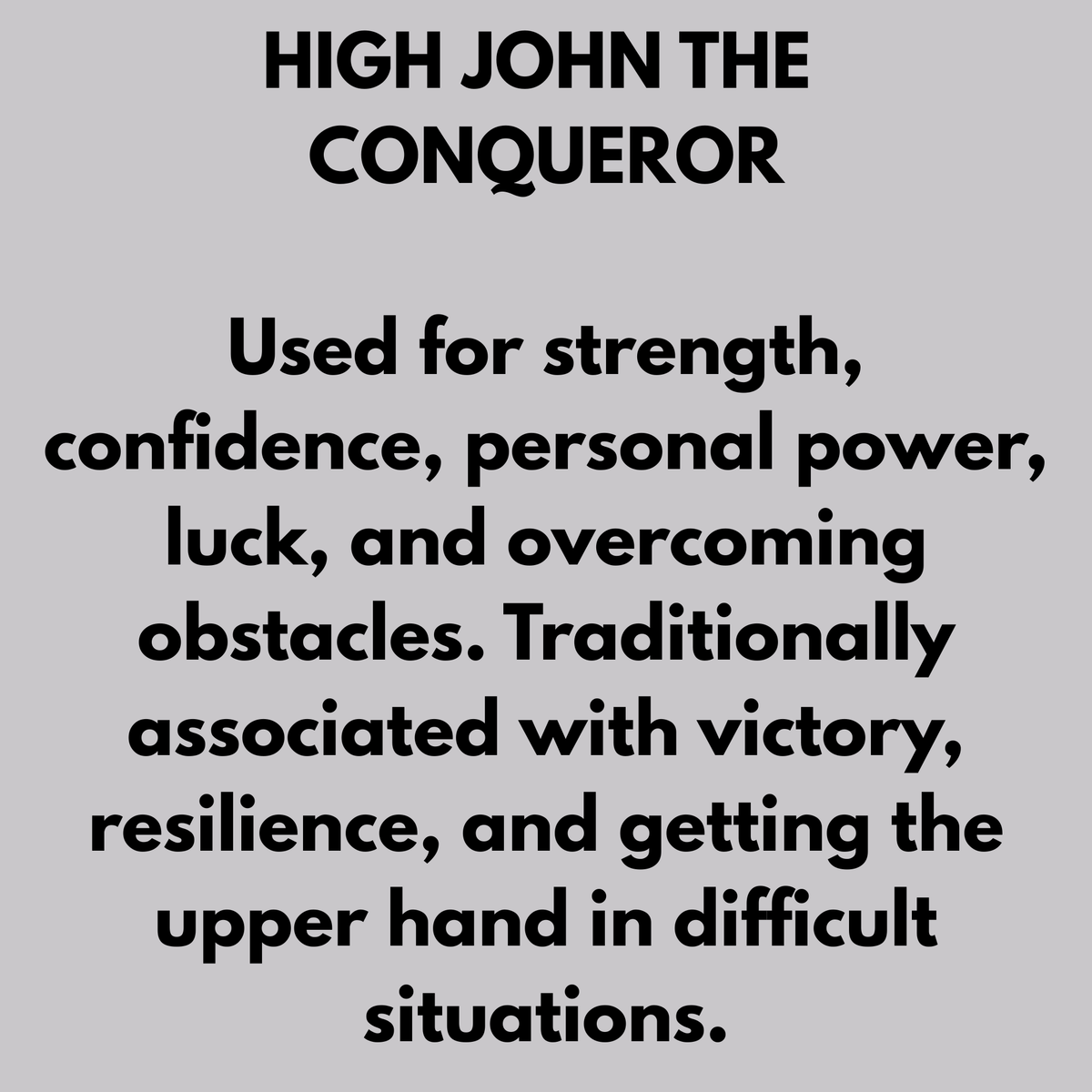 High John The Conqueror Oil