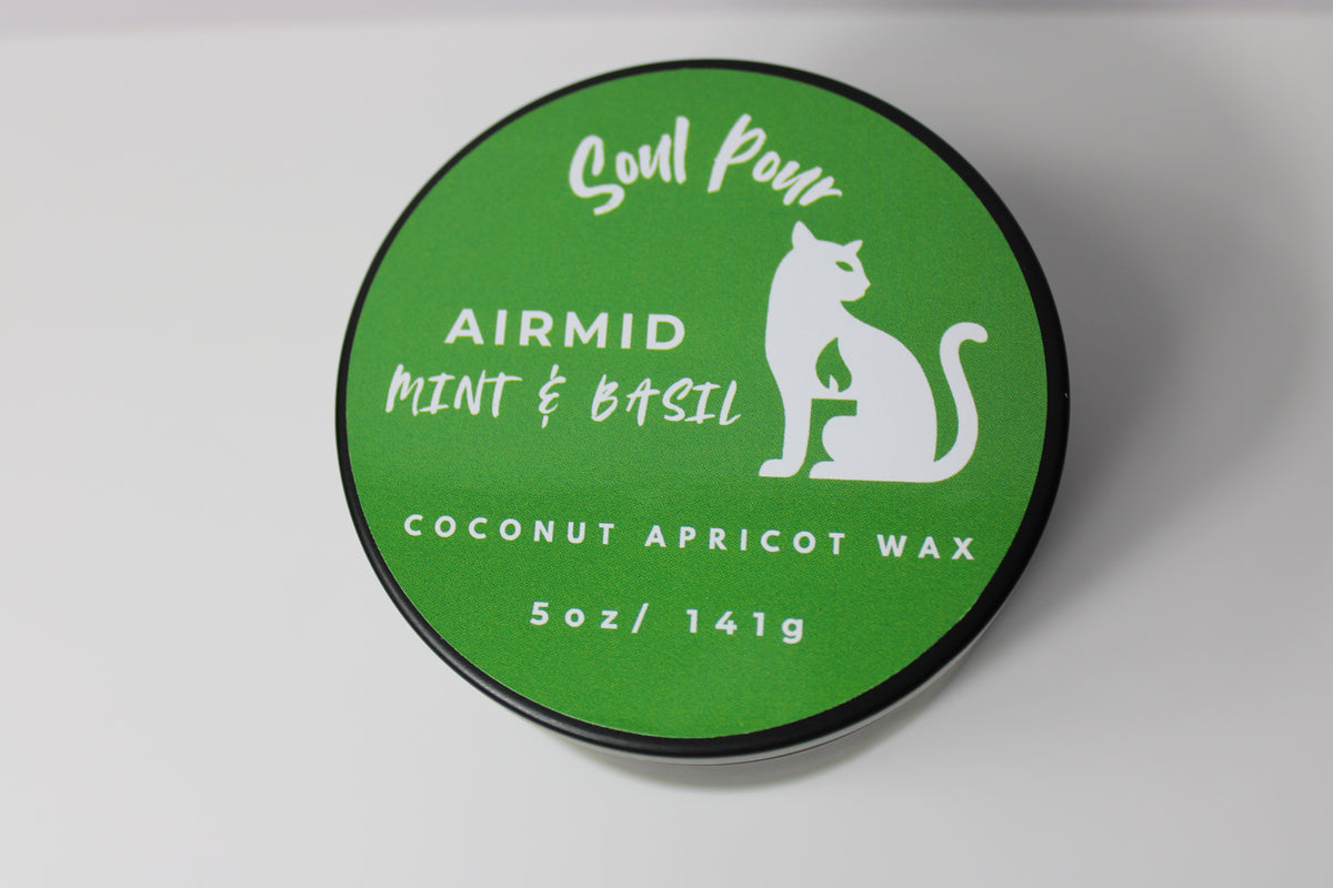 Airmid: Mint & Basil, Tin Candle